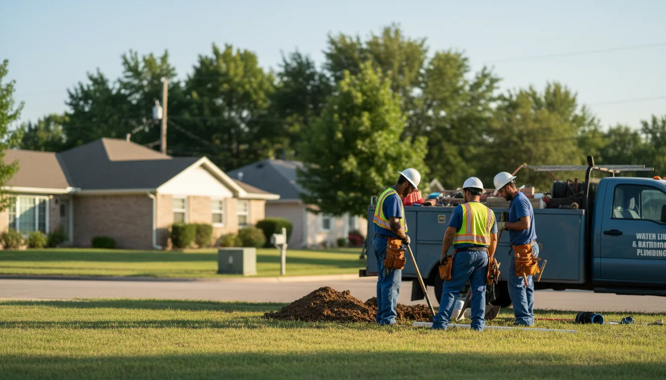 Residential water line and bathroom plumbing service in Burleson, TX